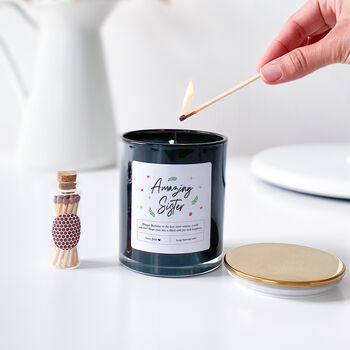 Personalised Amazing Sister Candle Gift Set, 9 of 10