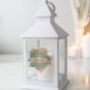 Personalised Floral Heart White Lantern, thumbnail 5 of 5