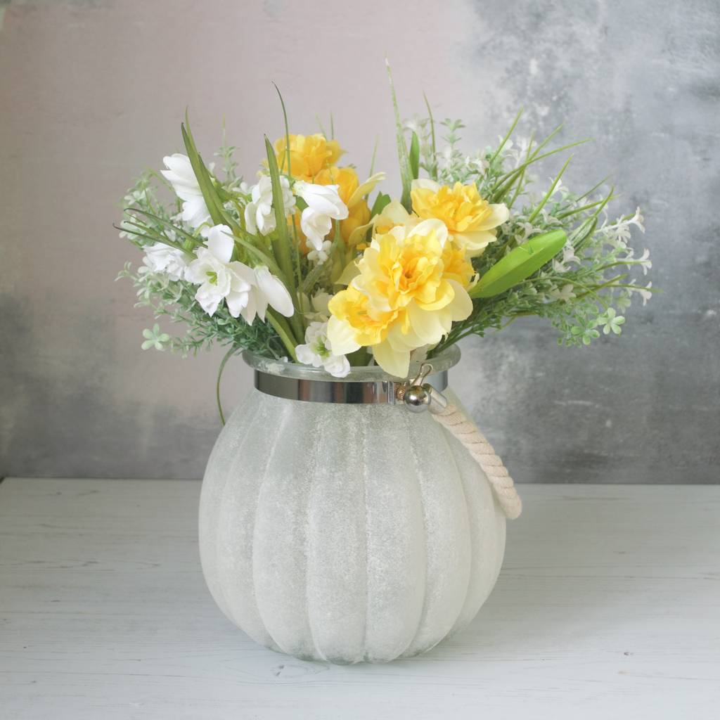 Large Frosted Bowl Shaped Vase By Abigail Bryans Designs