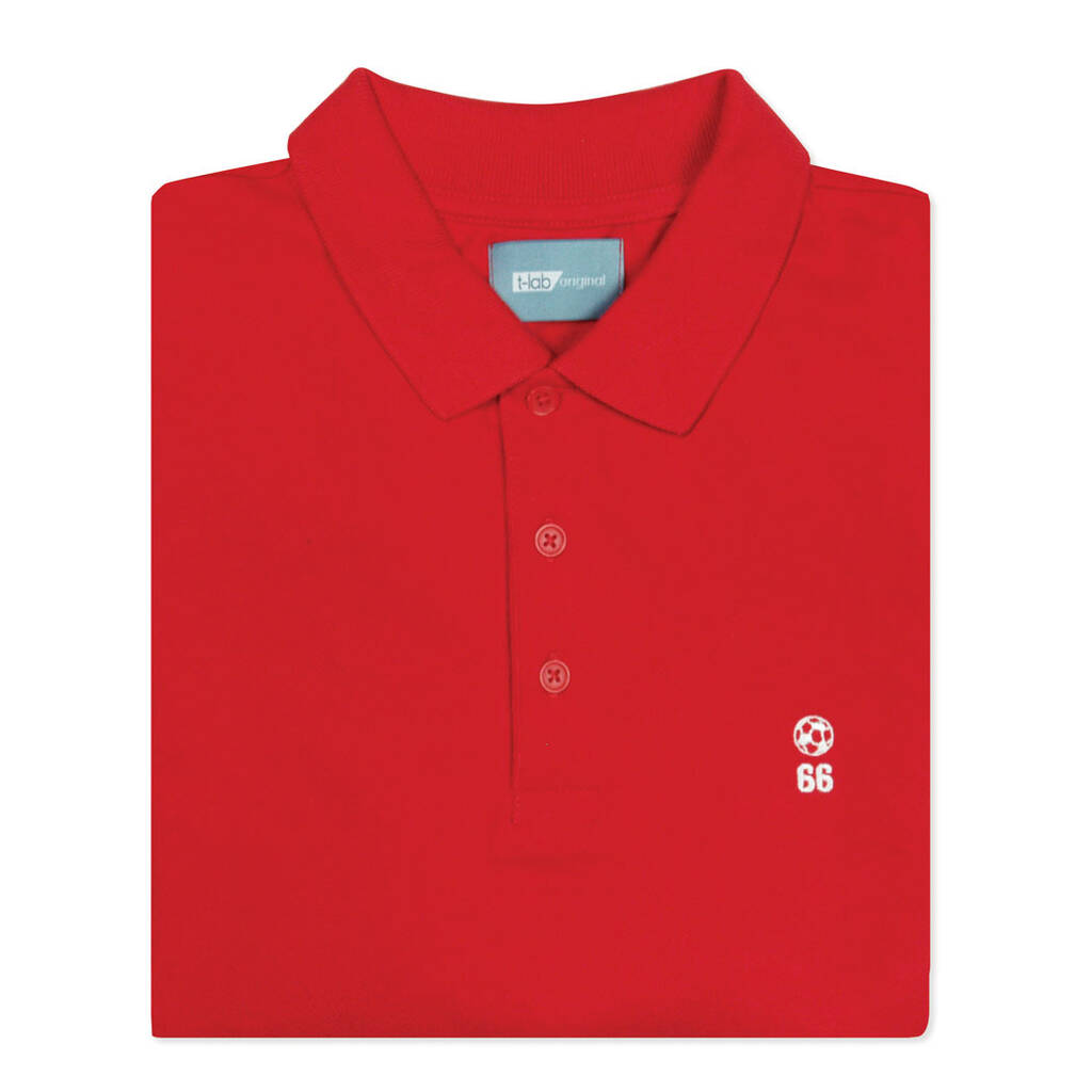 England Football 66 Red Polo Shirt By T Lab