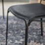 Metal Frame Black Leather Dining Chair, thumbnail 2 of 6