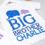 Personalised Elephant Big Brother Little Sister Set, thumbnail 2 of 3