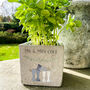 Personalised Mr And Mrs Welly Concrete Planter, thumbnail 1 of 5