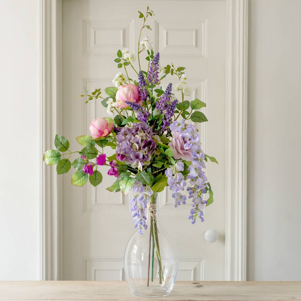 Artificial Luxury Cottage Garden Flower Bouquet By The Flower Studio ...