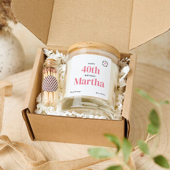 Birthday Gift Candle Set With Name And Age, 4 of 5