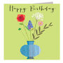 Silver Foiled Birthday Flowers Card, thumbnail 2 of 5