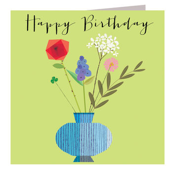 Silver Foiled Birthday Flowers Card, 2 of 5