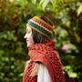 Fair Trade Chunky Oversized Boho Bobble Wool Scarf, thumbnail 3 of 12