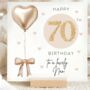 Nan 70th Birthday Card Seventy Personalised Gold, thumbnail 2 of 2