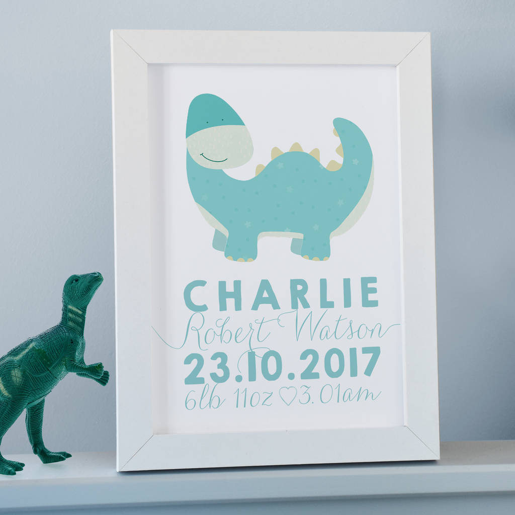 Personalised Dinosaur Nursery Print By Cows & Kisses ...