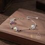 Sterling Silver Aurora Borealis Ab Crystal Bracelet, thumbnail 3 of 11