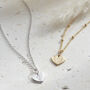 Personalised Heart Necklace In Silver Or Gold Vermeil, thumbnail 2 of 6