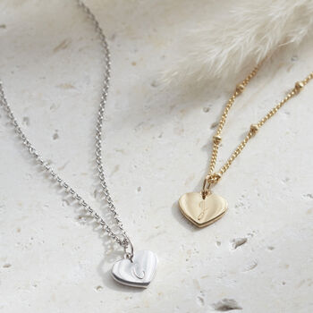 Personalised Heart Necklace In Silver Or Gold Vermeil, 2 of 6