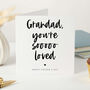 Daddy You’re So Loved Father’s Day Card Personalised Dad Card From Child Minimal Modern Keepsake Card Dad Daddy Grandad Papa, thumbnail 3 of 7