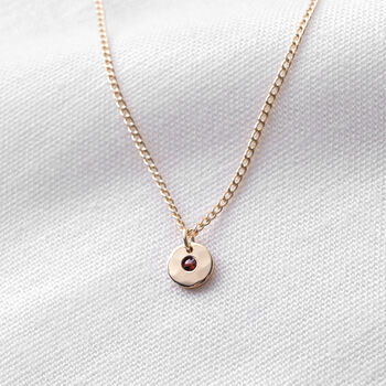 Mini Birthstone Token Necklace, 2 of 9