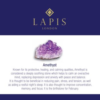 Men's Amethyst And Lava Bead February Birthstone Bracelet, 7 of 9