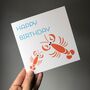 Lobster Birthday Card, thumbnail 2 of 2