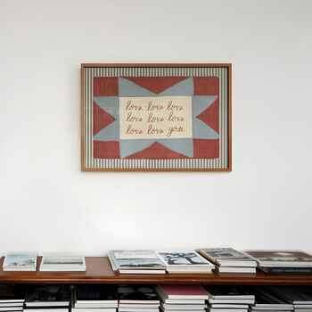 Love Love Love You Patchwork Stripe Print, 6 of 10