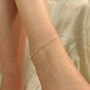 925 Silver This Slim Thread Thin Payal Anklet, thumbnail 4 of 11