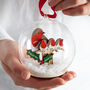 Personalised Three D Wooden Robin Family Bauble, thumbnail 2 of 5