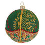 Bespoke Desi Spirit Upcycled Saree Christmas Bauble, thumbnail 2 of 5