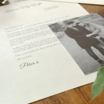 A Letter To My Wife On Our Wedding Day Personalised Keepsake, 8 of 12