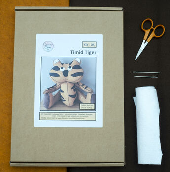 The Timid Tiger Kit Letterbox Stitch Kit, 2 of 5
