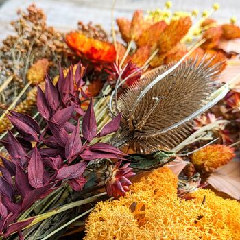 Autumn Dried Flower And Foliage Wreath Kit, 10 of 12