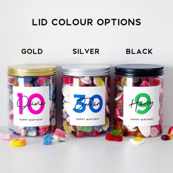 Jar Of Sweets With Personalised Birthday Label, 8 of 10