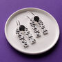 Sterling Silver Dalmatian Print Arch Statement Earrings, thumbnail 1 of 4