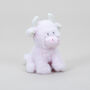 Personalised Mini Baby Pink Collectible Highland Cow Soft Toy, Gift Boxed, thumbnail 8 of 11