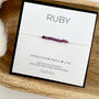 Ruby Silk Bracelet July Birthstone Jewellery, thumbnail 2 of 6