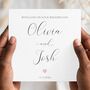 Wedding Calligraphy Card, Simple Mr And Mrs Wedding Card, thumbnail 1 of 2