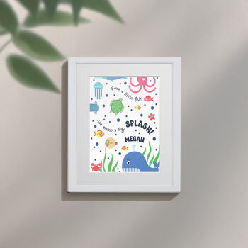Personalised Under The Sea Children’s Nursery Framed Print, 9 of 10