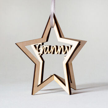 Personalised 3D Star Tree Decoration, 4 of 7