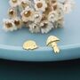 Mismatched Hedgehog And Mushroom Stud Earrings In Sterling Silver, thumbnail 3 of 9