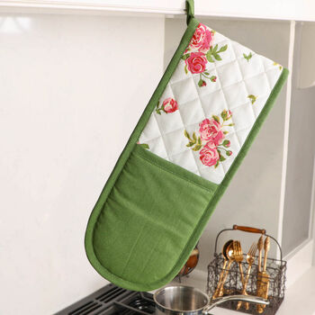 Personalised Floral Apron And Oven Glove Set, 4 of 10