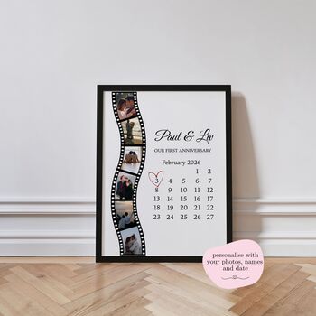 Personalised Anniversary Film Strip Calendar Print, 2 of 8