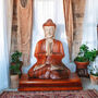 Large Wooden Buddha Statue Ornament For Home Meditation, thumbnail 2 of 11