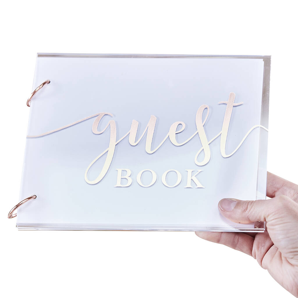Rose Gold Foiled Wedding Guest Book By Ginger Ray