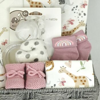 The Cutest Safari New Baby Gift Set Hamper, 5 of 7