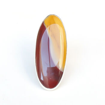 Mookaite Oval Gemstone Ring Set In Sterling Silver, 3 of 4