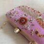 Peacock Rectangular Pink Clutch Bag, thumbnail 12 of 12