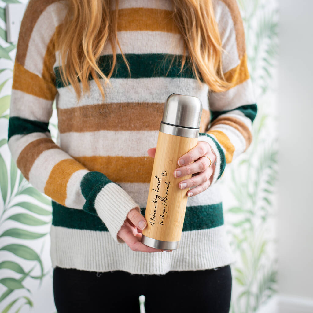 Image of 'It Takes A Big Heart To Shape Little Minds' Flask