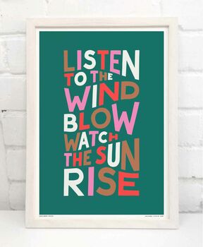 Listen To The Wind Blow Print, 5 of 8