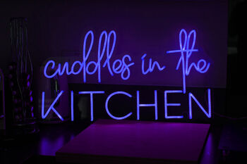 'Cuddles In The Kitchen' Neon LED Sign, 12 of 12