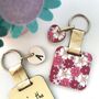 Personalised June Birth Flower Keyring, thumbnail 3 of 3