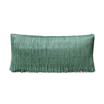 Rectangular Velvet Tassel Cushion, 3 of 4