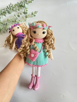 Stunning Handmade Doll With Curly Hair, 11 of 11