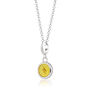 Sterling Silver Yellow Lightning Resin Charm Necklace, thumbnail 1 of 6